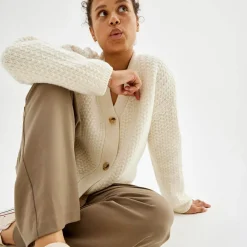Cardigan Med Struktur Overdeler|Loungewear