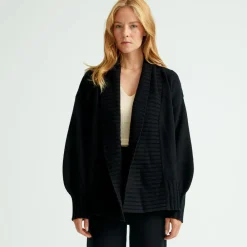 Outlet Oversized Cardigan Merinoull Overdeler|Sommerull