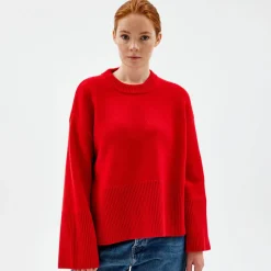 Online Oversized Høyhalset Genser Med Avtagbar Hals Overdeler|Loungewear