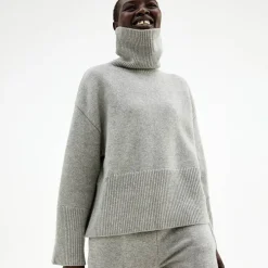 Outlet Oversized Høyhalset Strikkegenser Overdeler|Gensere