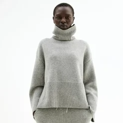 Outlet Oversized Høyhalset Strikkegenser Overdeler|Gensere