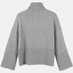 Outlet Oversized Høyhalset Strikkegenser Overdeler|Gensere