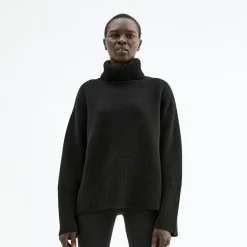Discount Oversized Høyhalset Strikkegenser Gensere|Overdeler