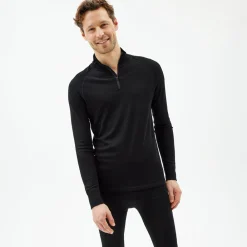 New Ulltrøye Herre Merinoull Zip Ullundertøy
